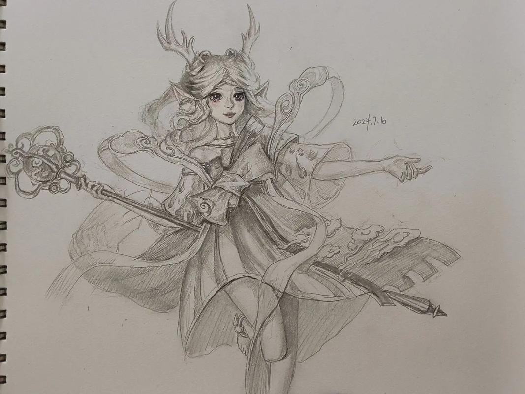 王者荣耀李白素描教程 - 王者荣耀李白素描教程怎么画