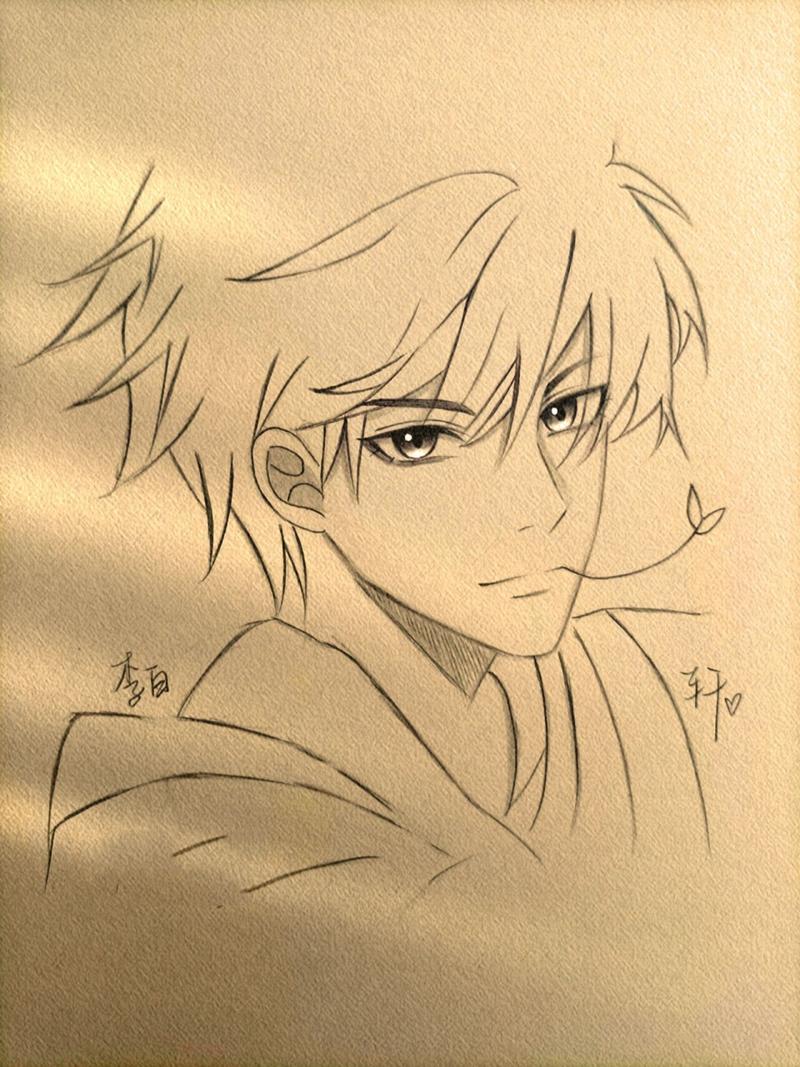 王者荣耀李白素描教程 - 王者荣耀李白素描教程怎么画